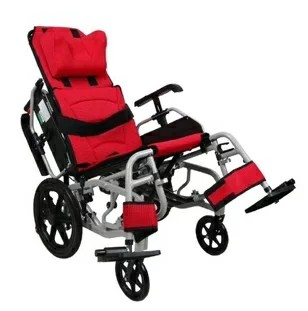 鋁合金輪椅 YC-500小輪/中輪 (輪椅B款+附加A+C功能補助) 可拆掀扶手、可拆腳靠、空中傾倒功能